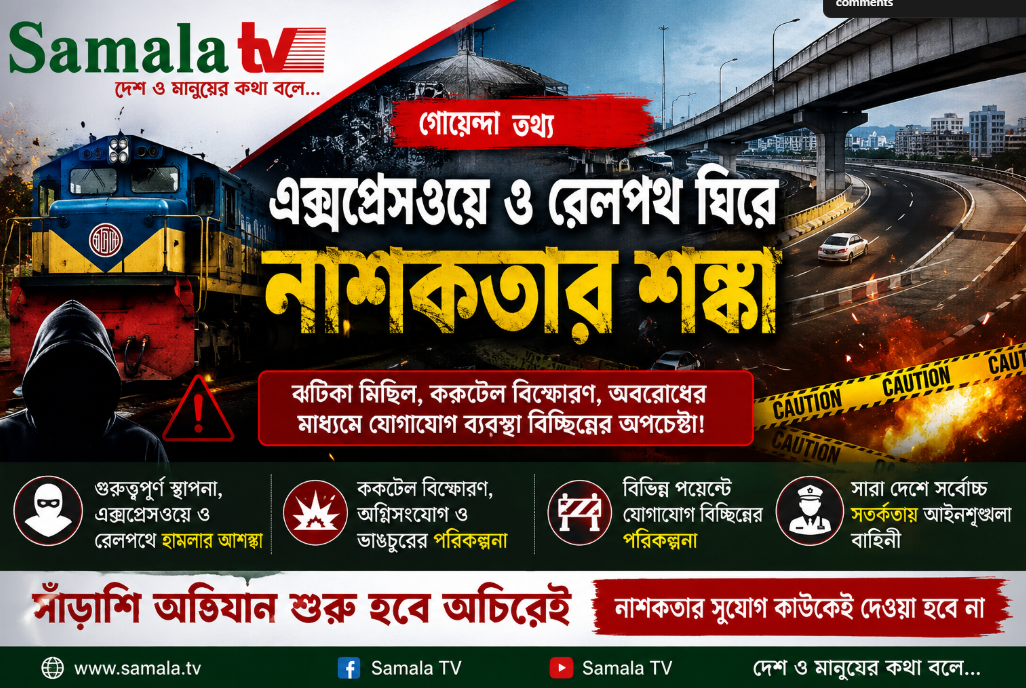 এক্সপ্রেসওয়ে ও রেলপথে নাশকতার আশঙ্কা: সর্বোচ্চ সতর্কতায় আইনশৃঙ্খলা বাহিনী