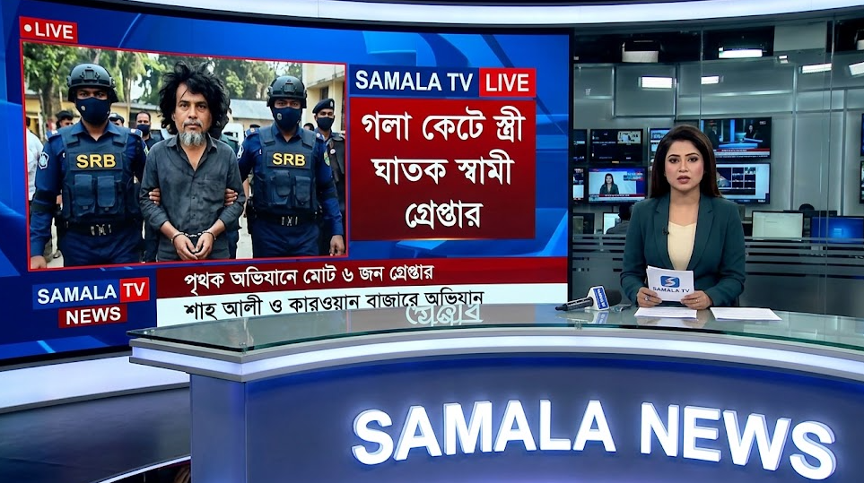 পৃথক দুই হত্যাকাণ্ডে এসআরবির অভিযান, গ্রেপ্তার ৬